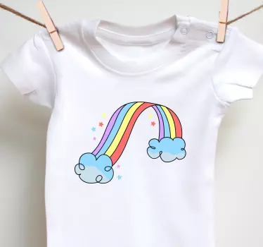 Kunst regnbue abstrakt bakgrunn baby t-skjorte - Tenstickers