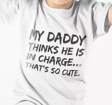 Min far tror han har ansvaret baby t-skjorte - Tenstickers