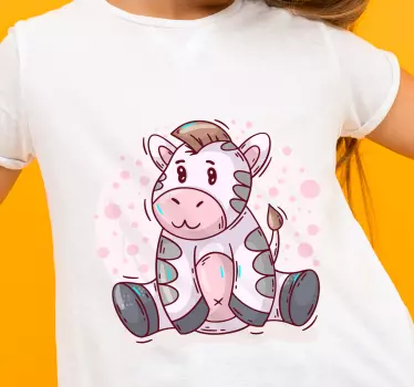 Sebra tegning baby t-skjorte - Tenstickers