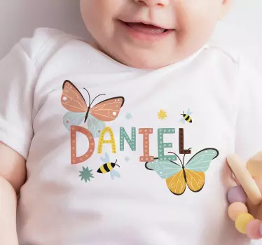 Sommerfugler og bier baby-t-skjorte - Tenstickers