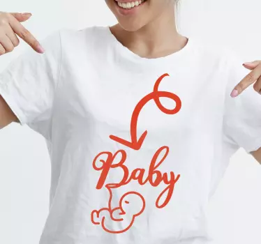 Søt baby t-skjorte med annonse - Tenstickers