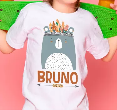 Søt bjørn grafikk baby t-skjorte - Tenstickers