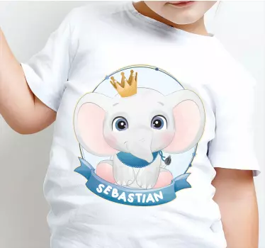 Søt elefantdesign baby t-skjorte - Tenstickers