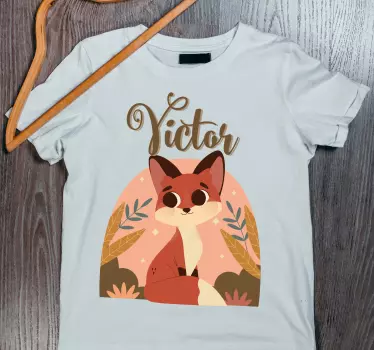 Søt rev karakter baby t-skjorte - Tenstickers