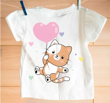 Søte orage kattballonger spedbarns t-skjorte - Tenstickers