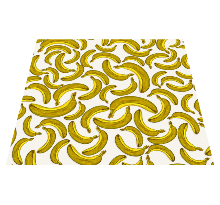 Banan design vinyl teppe gul - Tenstickers