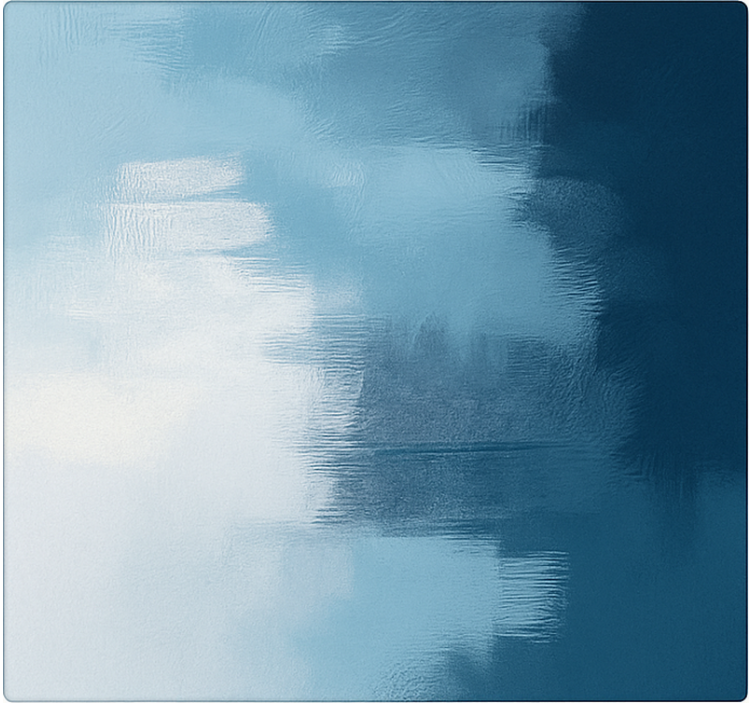 Abstrakt ekspresjonistisk kunst vinyl teppe blå - Tenstickers