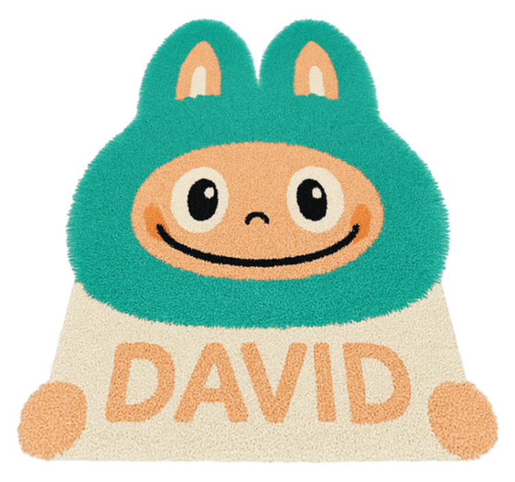 Tilpasset turkis labubu Vinyl teppe flere barn - Tenstickers