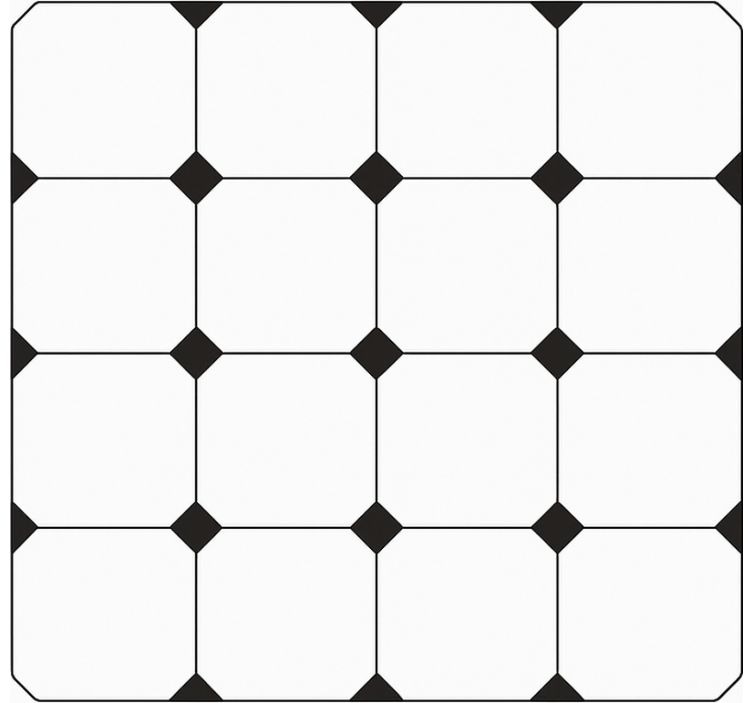 Rutete diamanttrykk vinyl teppe kjøkken - Tenstickers