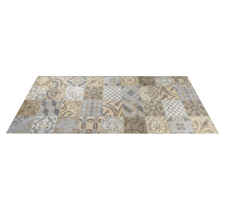 Sement-arancioni vinyl teppe mosaikk - Tenstickers