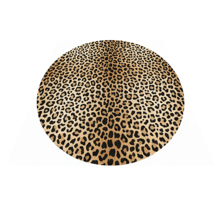 Panterprint vinyl teppe stue - Tenstickers