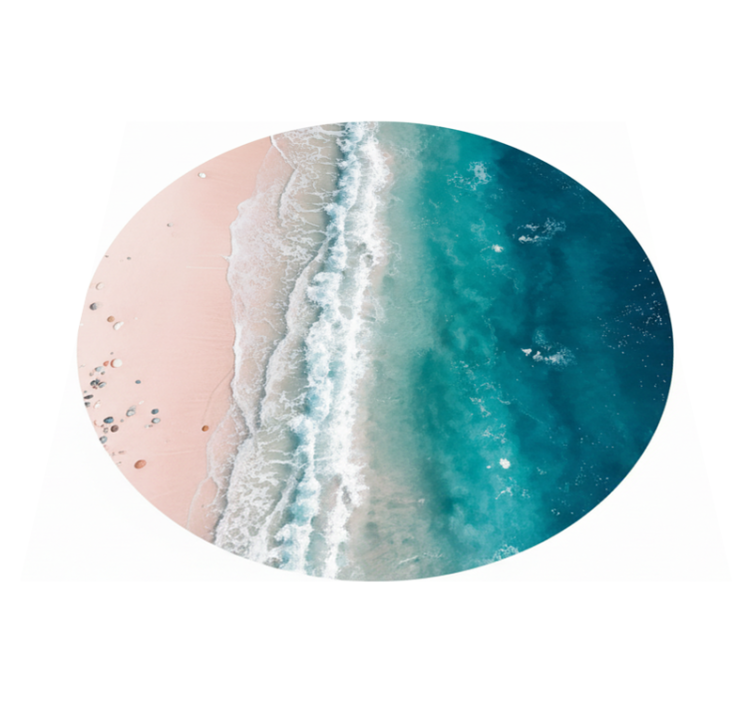 Strandsykkel vinyl teppe stue - Tenstickers