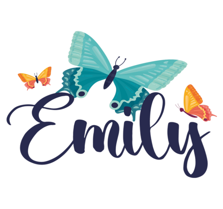 Vinyl teppe dyr med tofargede sommerfugler - Tenstickers