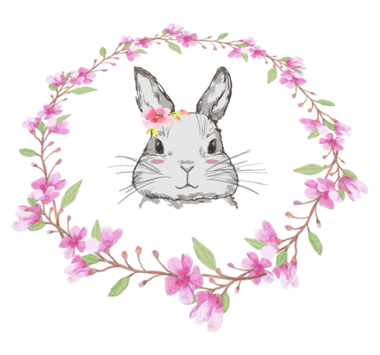 Vinyl teppe dyr vill afrika for barn kanin jente - Tenstickers