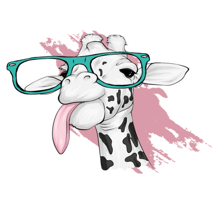 Vinyl teppe dyr giraffsprut - Tenstickers