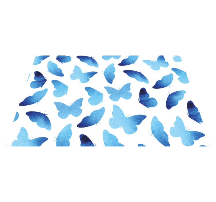 Vinyl teppe dyr malte sommerfugler - Tenstickers