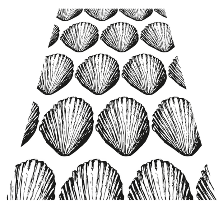 Vinyl teppe dyr retro skjellmønster - Tenstickers