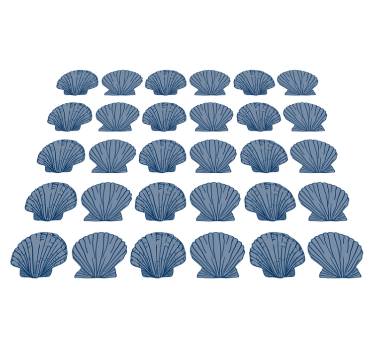 Vinyl teppe dyr i skjellblå nyanser - Tenstickers