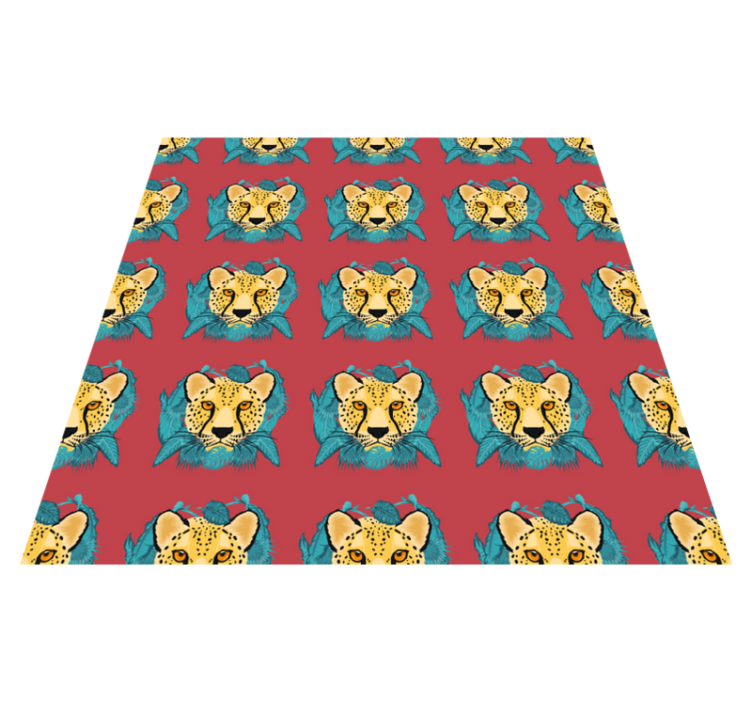 Vinyl teppe dyr orientalsk leopardgrafikk - Tenstickers