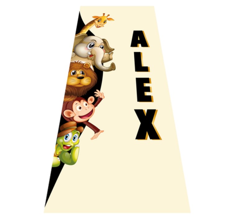 Vinyl teppe dyr 3d søte dyr - Tenstickers