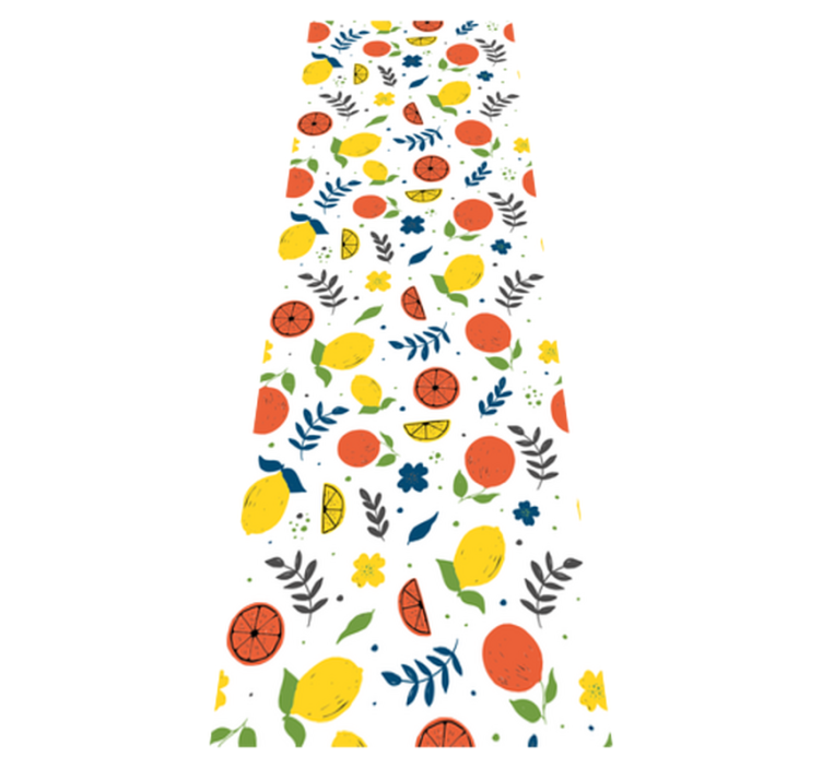 Vinyl teppe dyr sitrusfrukter med blader - Tenstickers