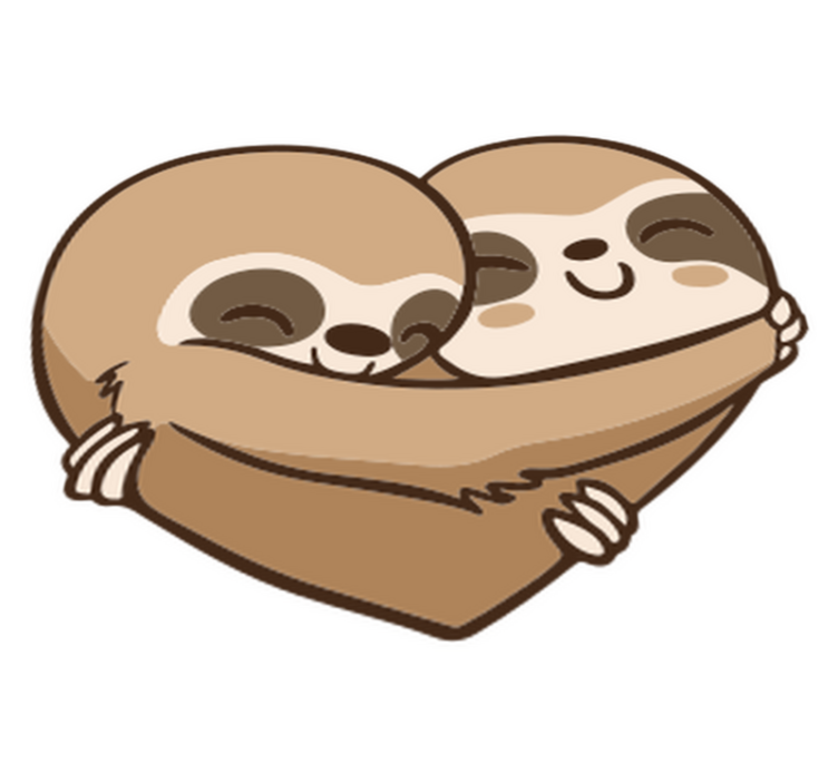 Vinyl teppe dyr anime dovendyr hjerte - Tenstickers