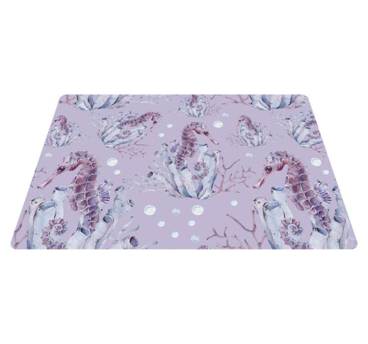 Vinyl teppe dyr akvarell sjøhest - Tenstickers