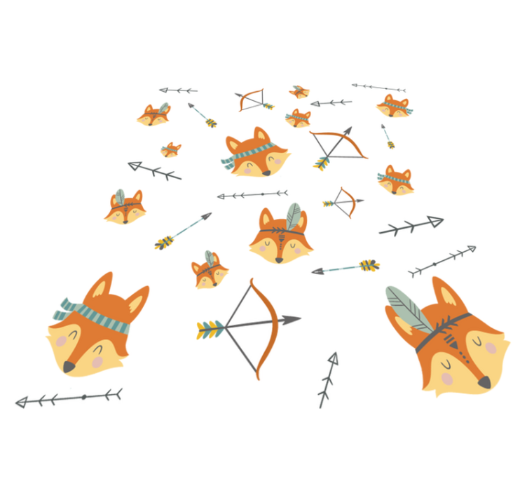 Vinyl teppe dyr rev og piler - Tenstickers