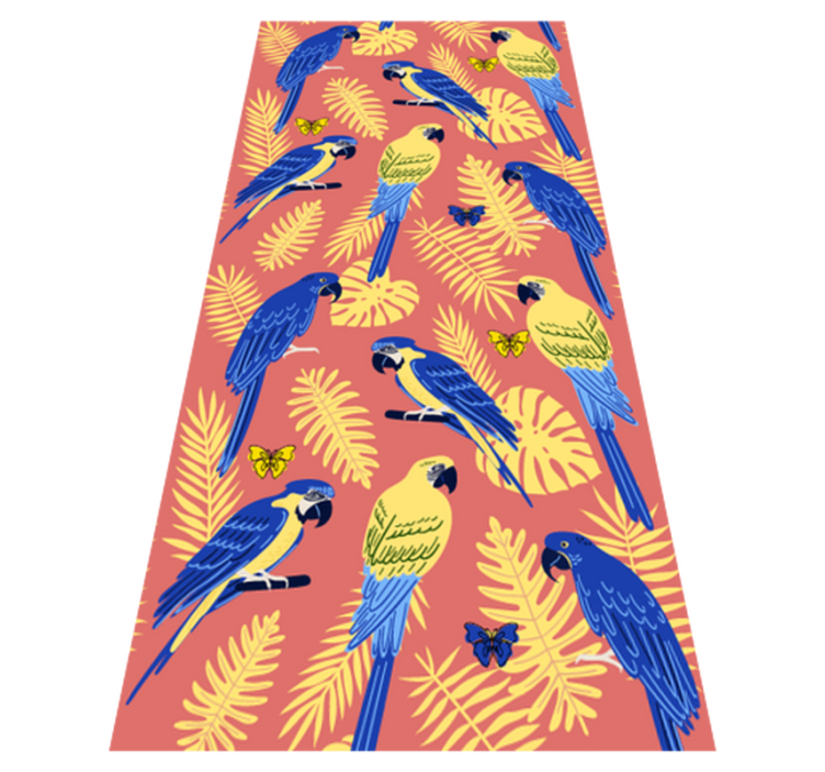 Vinyl teppe dyr papegøyer og sommerfugler - Tenstickers