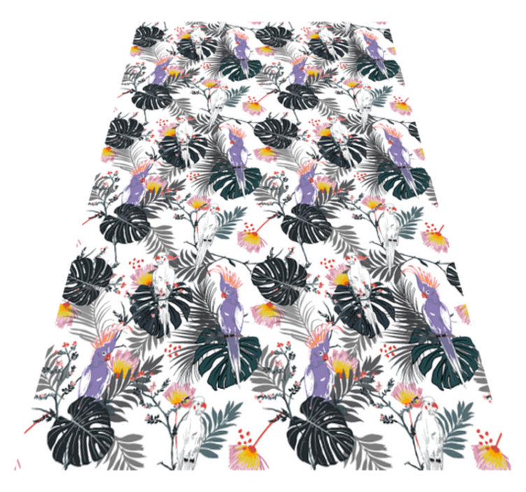 Vinyl teppe dyr rød og lilla papegøyer - Tenstickers