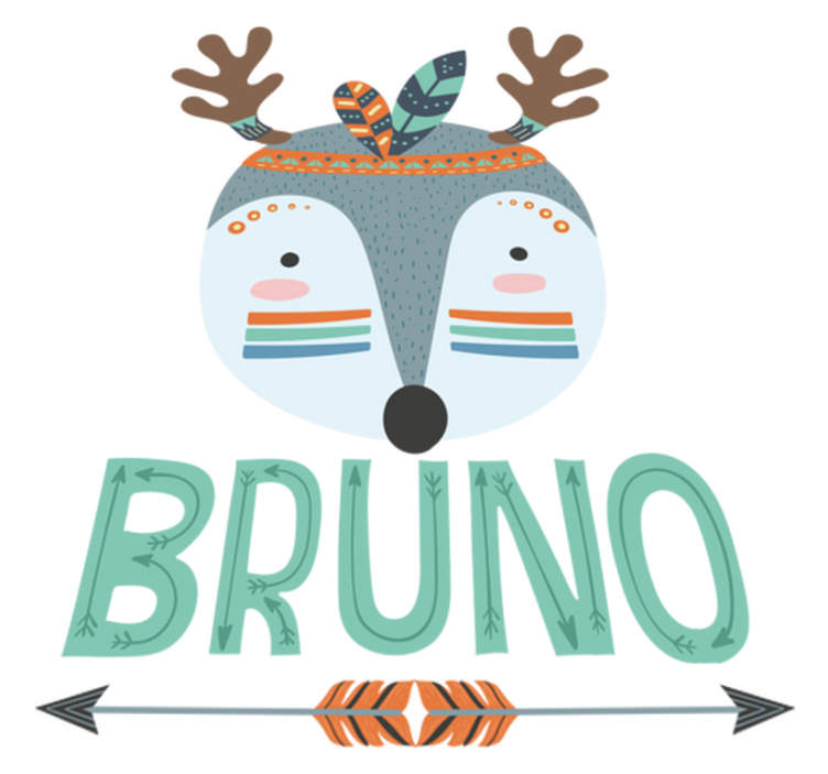 Vinyl teppe dyr nordisk hjort med navn - Tenstickers