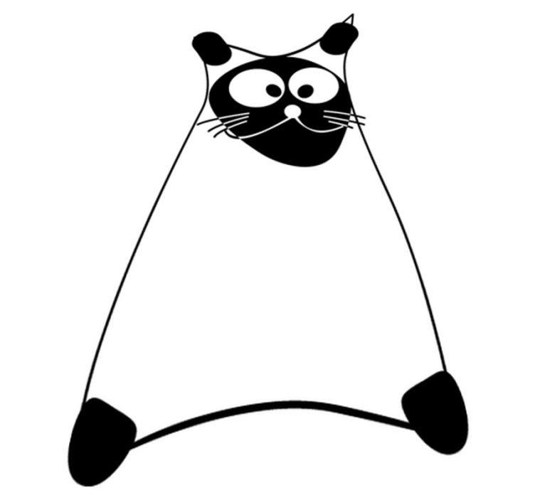 Vinyl teppe dyr original ensfarget kontur - Tenstickers