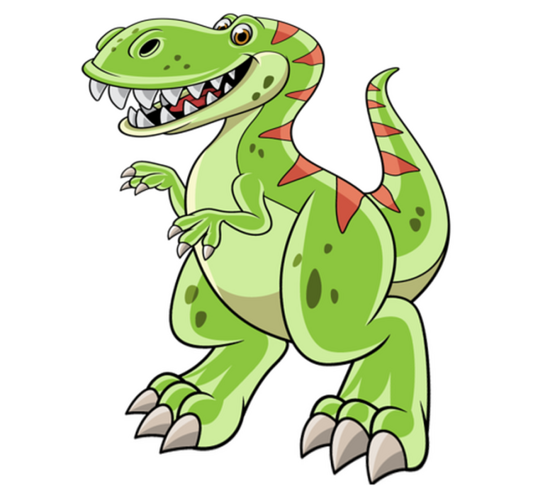 Vinyl teppe dyr tegneserie tyrannosaurus rex - Tenstickers