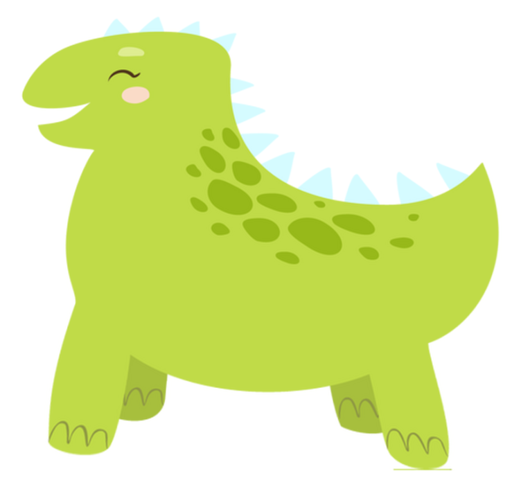 Vinyl teppe dyr glad dinosaur figur - Tenstickers