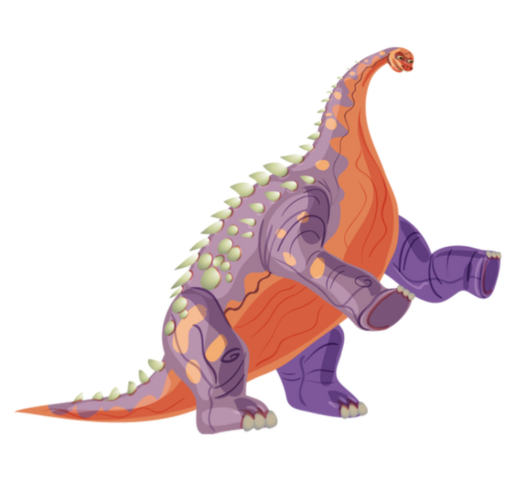 Vinyl teppe dyr fargerik dinofigur - Tenstickers