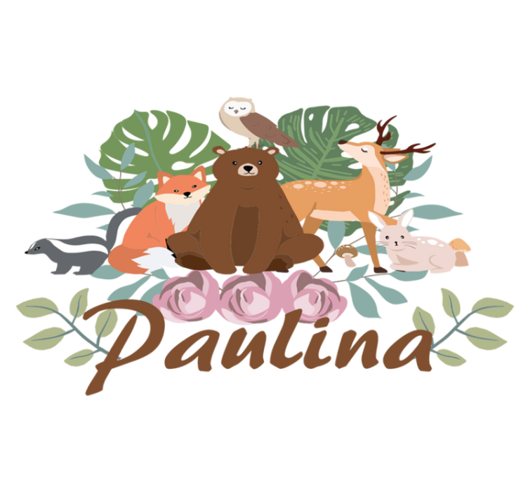 Vinyl teppe dyr skogsdyrsamling - Tenstickers