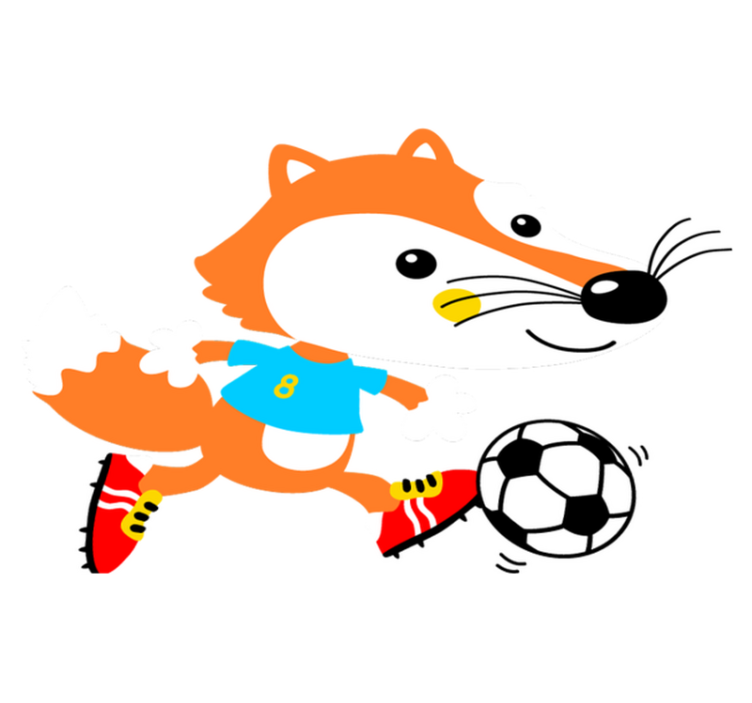 Vinyl teppe dyr morsom rev figur - Tenstickers