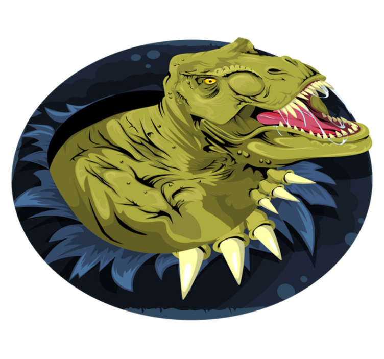 Vinyl teppe dyr tyrannosaurus rex hodeskalle - Tenstickers
