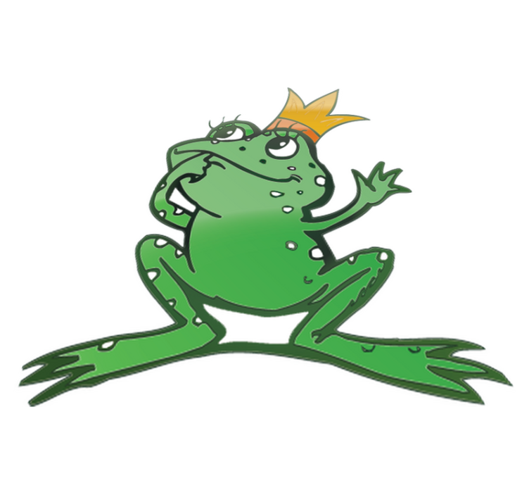 Vinyl teppe dyr dronningfrosk - Tenstickers