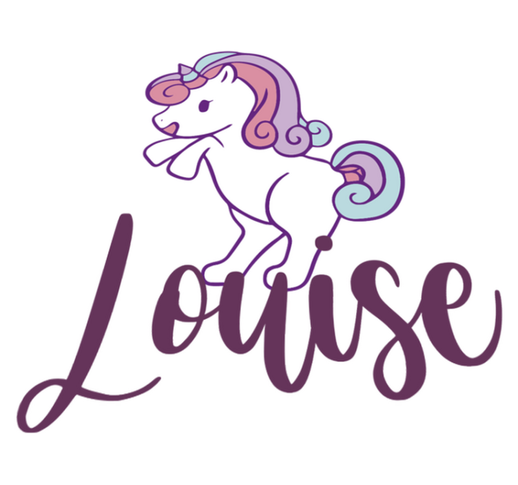 Vinyl teppe dyr morsom liten enhorn - Tenstickers