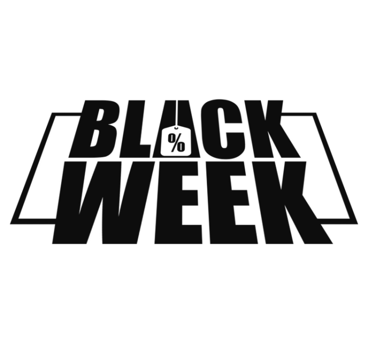 Black friday vinylteppe til butikkvindu - Tenstickers