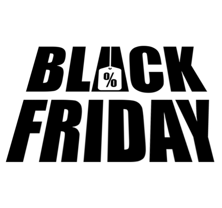Enkel hvit bakgrunn black friday vinylteppe - Tenstickers