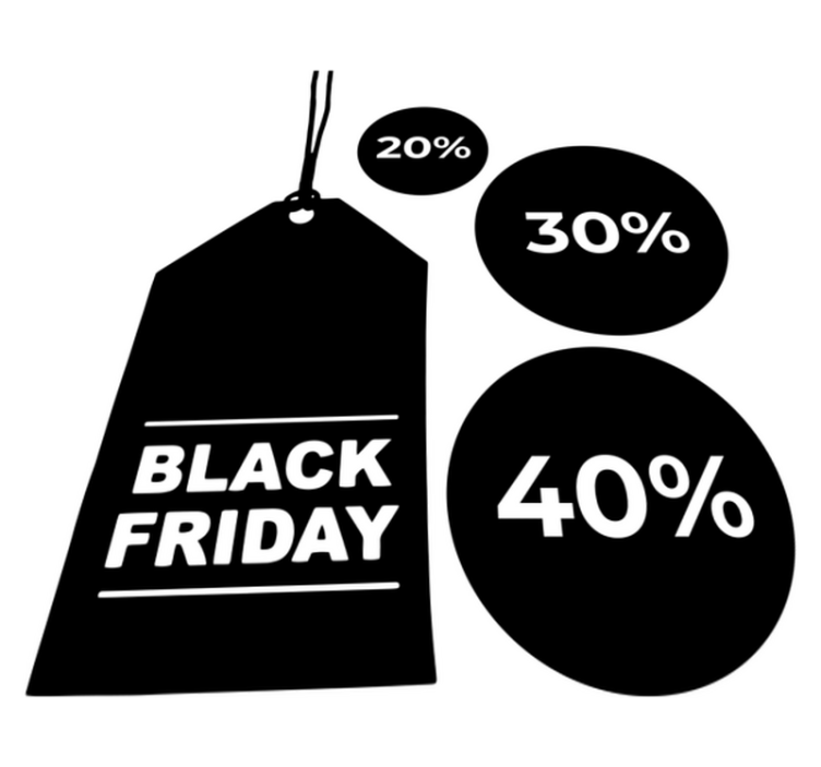 Black friday vinylteppe tilpassbart sett med 3 - Tenstickers