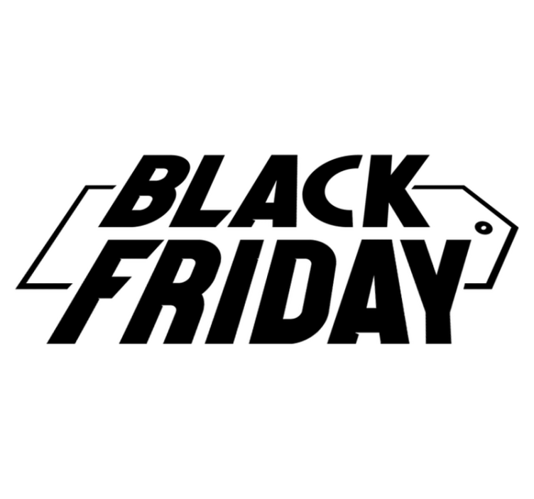 Black friday vinylteppe moderne kursiv skrift - Tenstickers