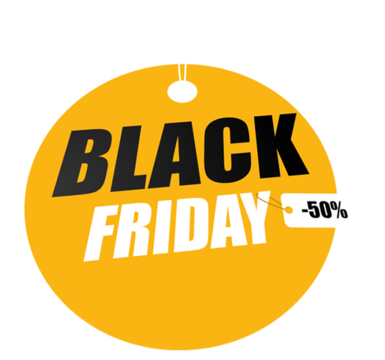 Black friday vinylteppe med personlig sirkel - Tenstickers