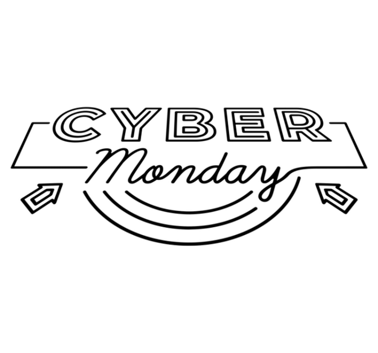 Black friday vinylteppe med piler til cyber monday - Tenstickers