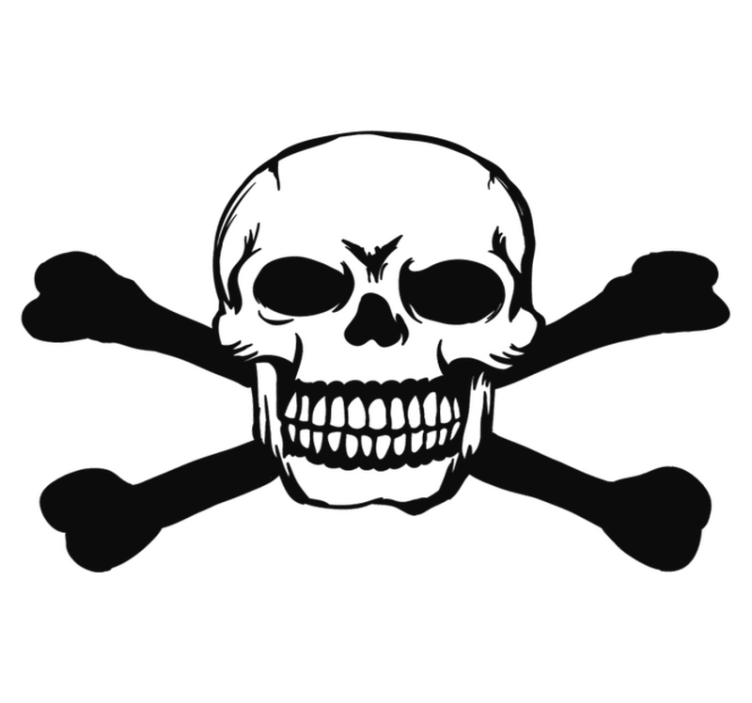 Halloween vinyl teppe med hodeskalle til bil - Tenstickers