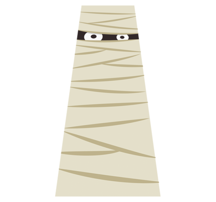 Mummieøyne halloween vinyl teppe - Tenstickers