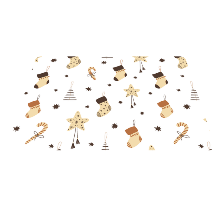 Jul vinyl teppe med glitrende julegave mønster - Tenstickers