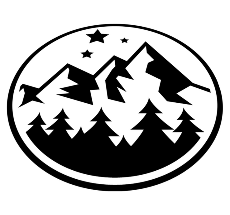 Fjellskog scene vinyl teppe blomster og planter - Tenstickers